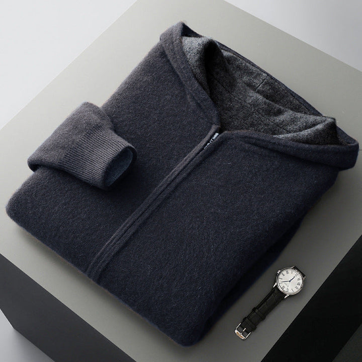 Isaac | Reversible Cashmere Hoodie