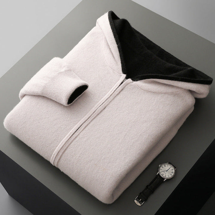 Isaac | Reversible Cashmere Hoodie