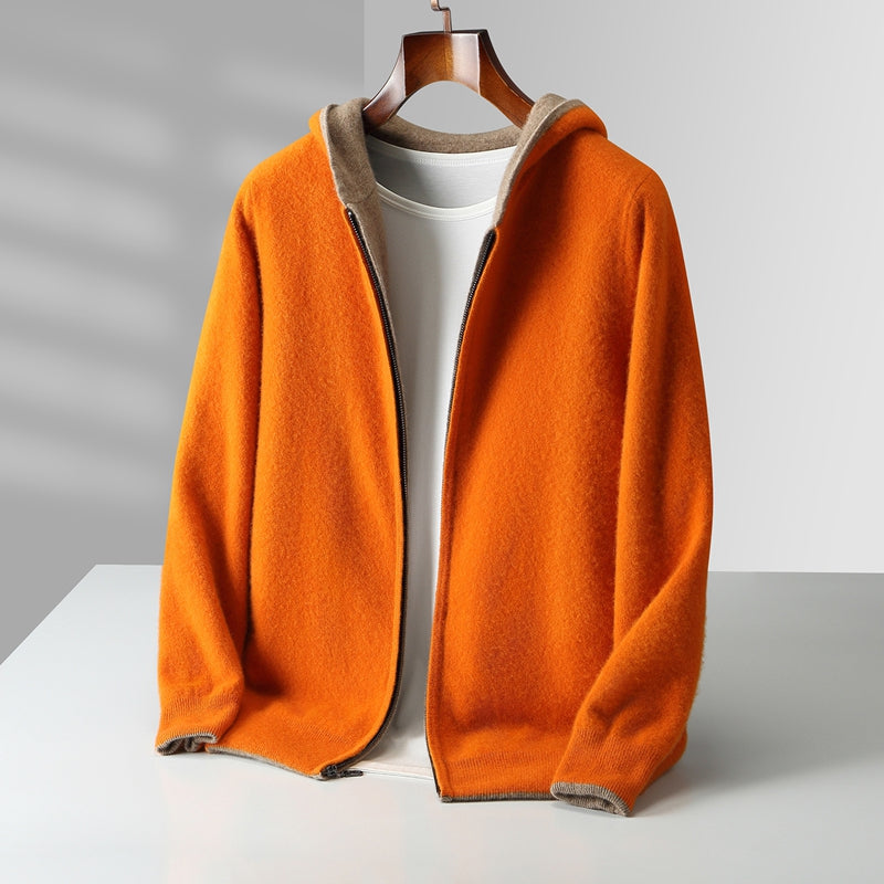 Isaac | Reversible Cashmere Hoodie