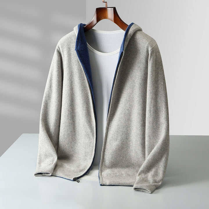 Isaac | Reversible Cashmere Hoodie