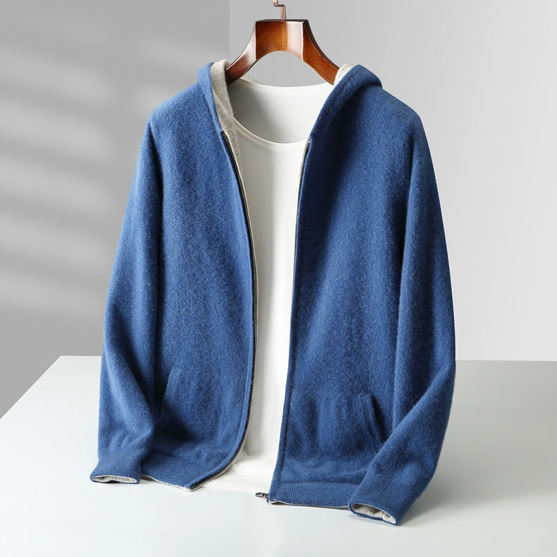 Isaac | Reversible Cashmere Hoodie