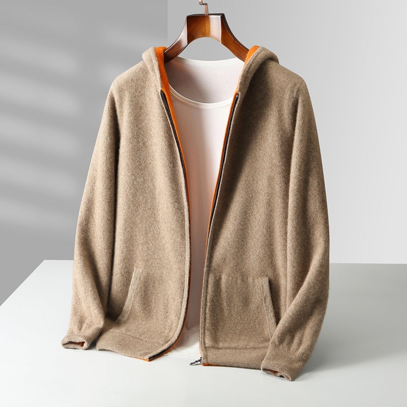 Isaac | Reversible Cashmere Hoodie