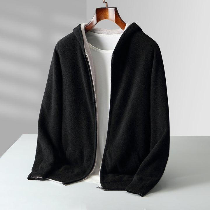 Isaac | Reversible Cashmere Hoodie