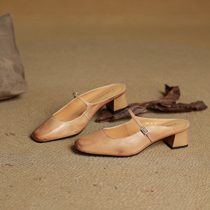 Elva | Leather Mules