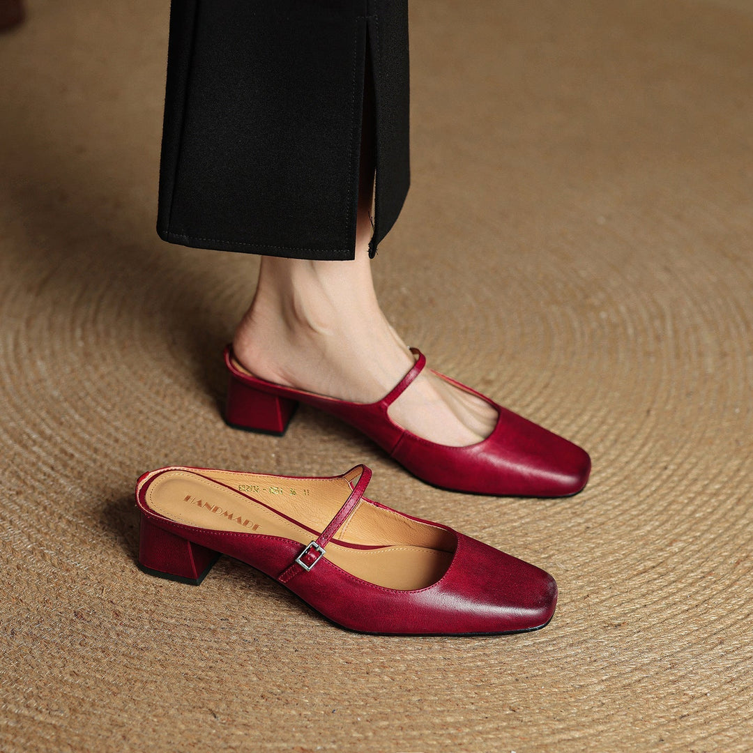 Elva | Leather Mules