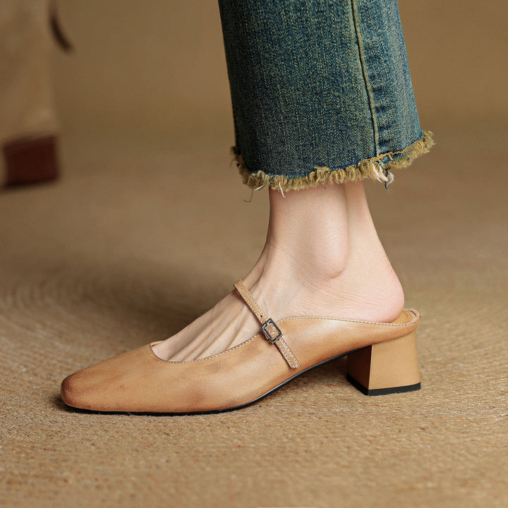 Elva | Leather Mules