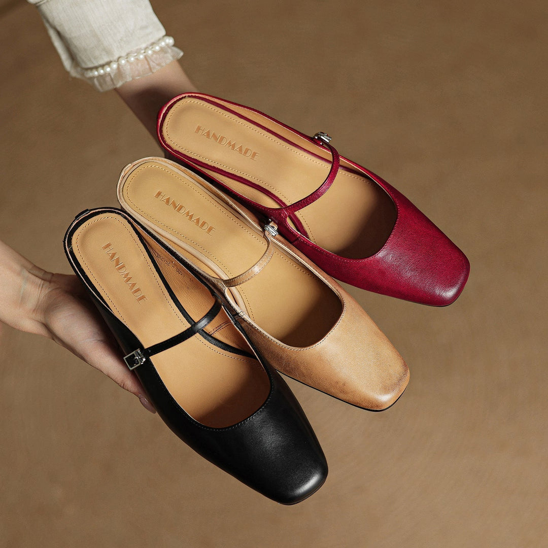 Elva | Leather Mules