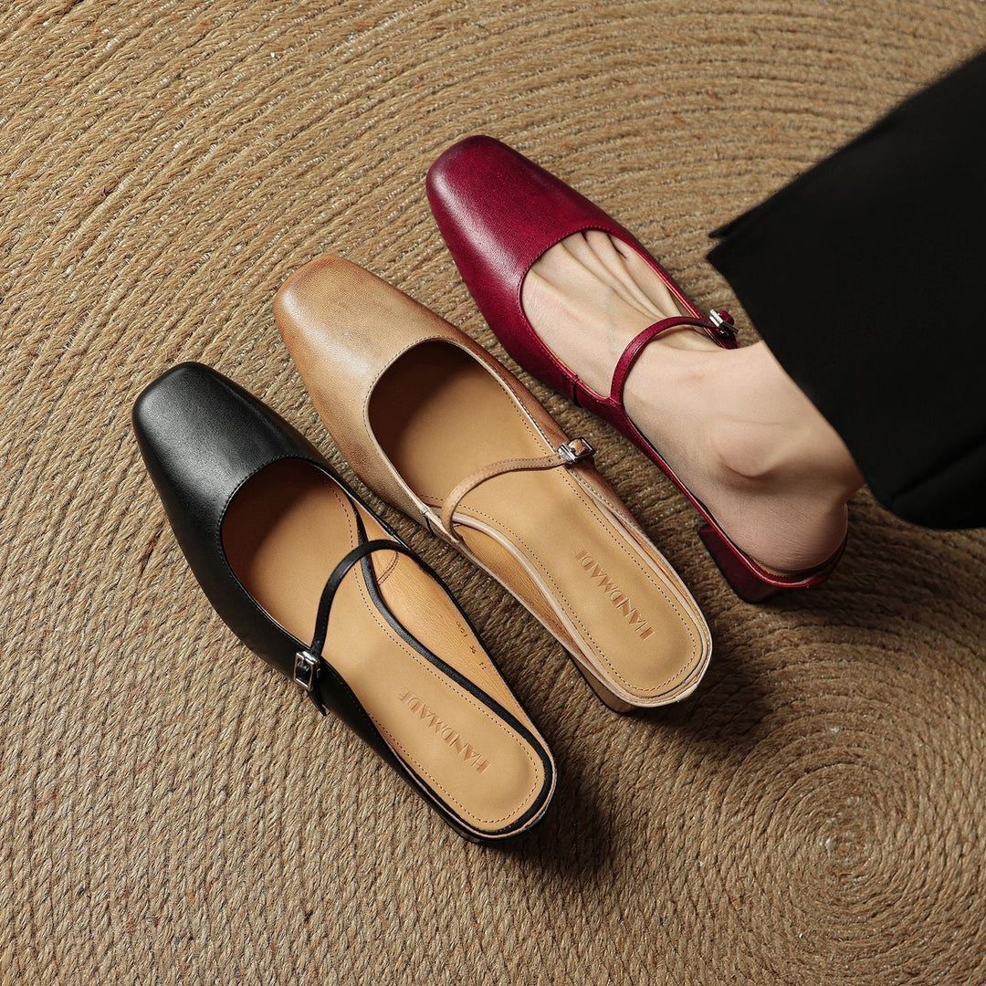 Elva | Leather Mules