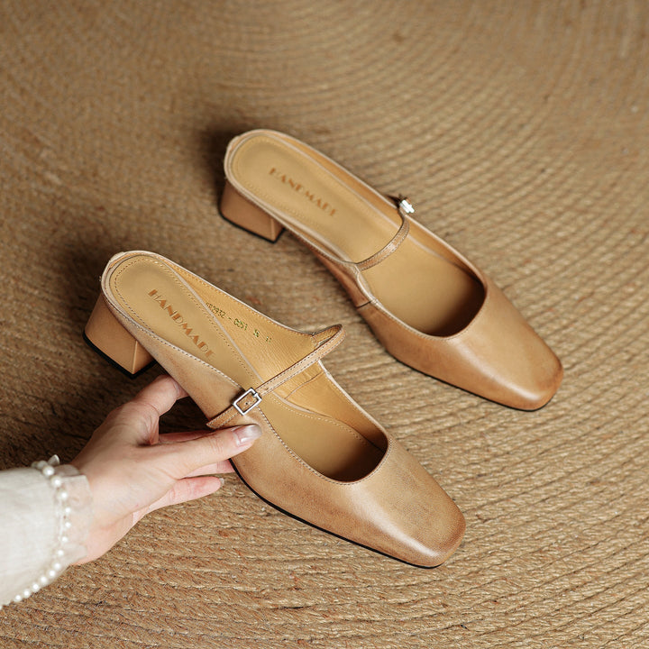 Elva | Leather Mules
