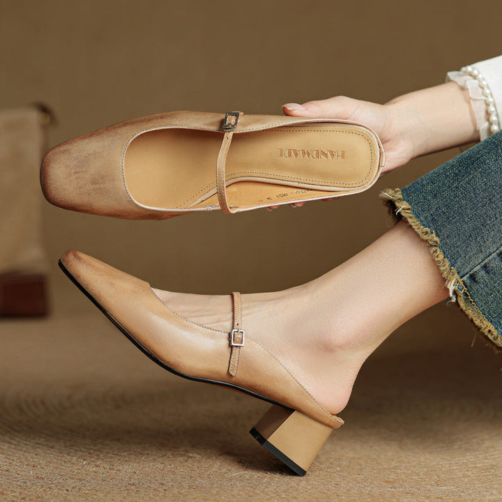 Elva | Leather Mules