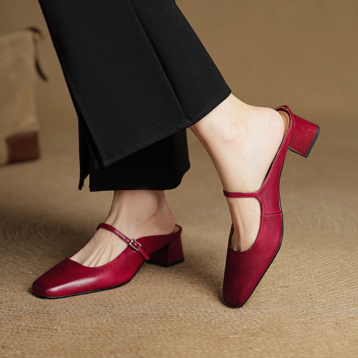 Elva | Leather Mules