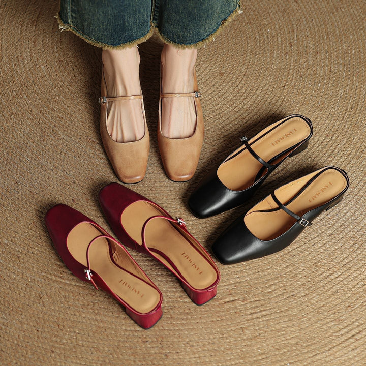 Elva | Leather Mules