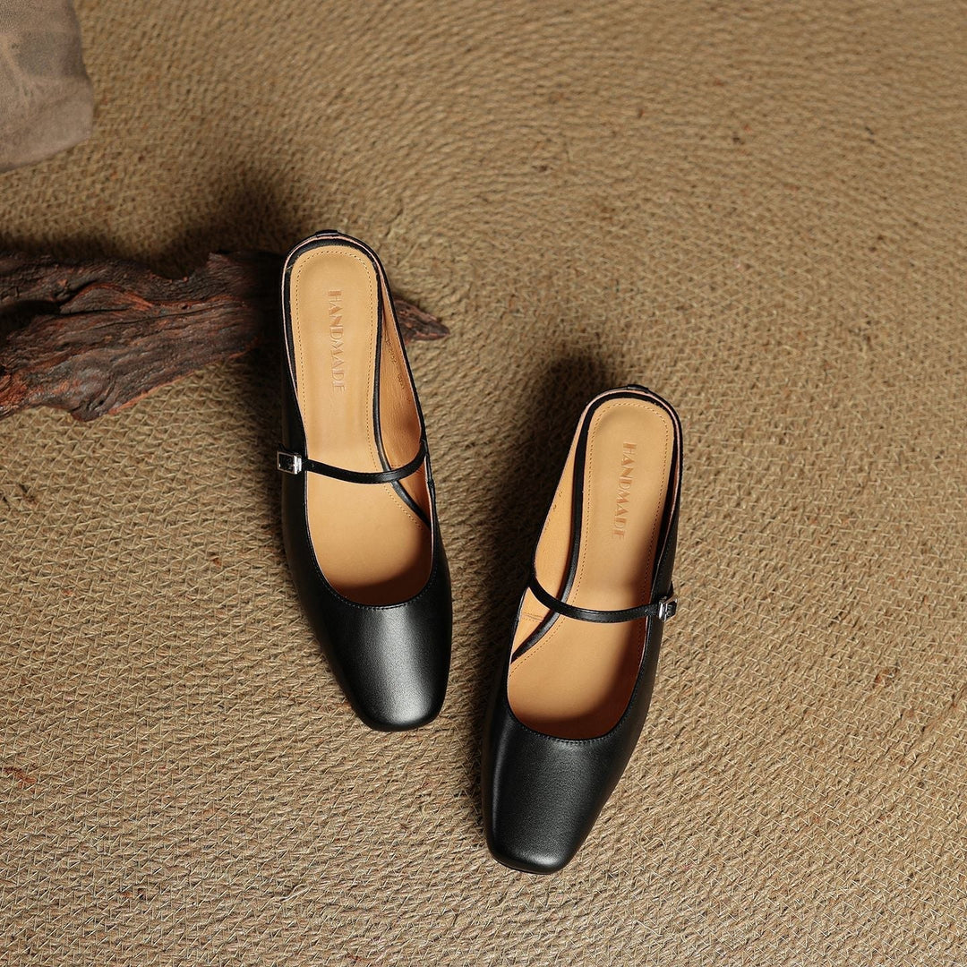 Elva | Leather Mules