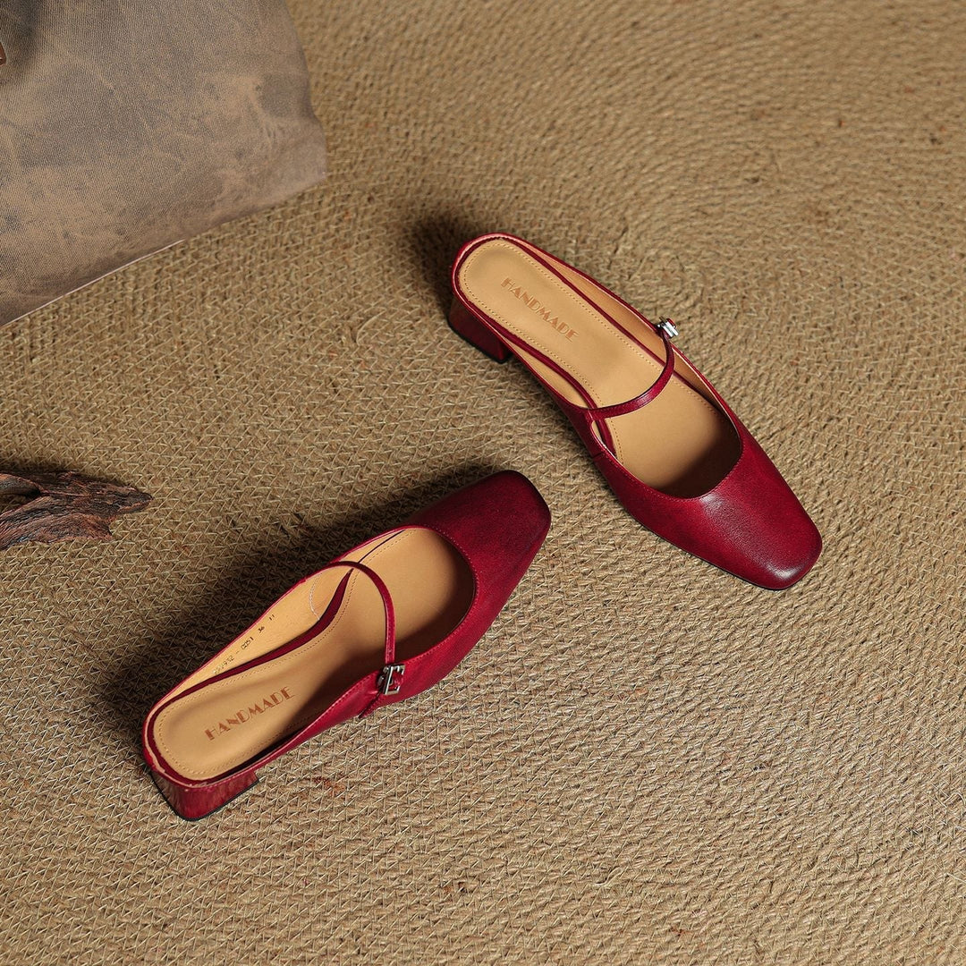 Elva | Leather Mules