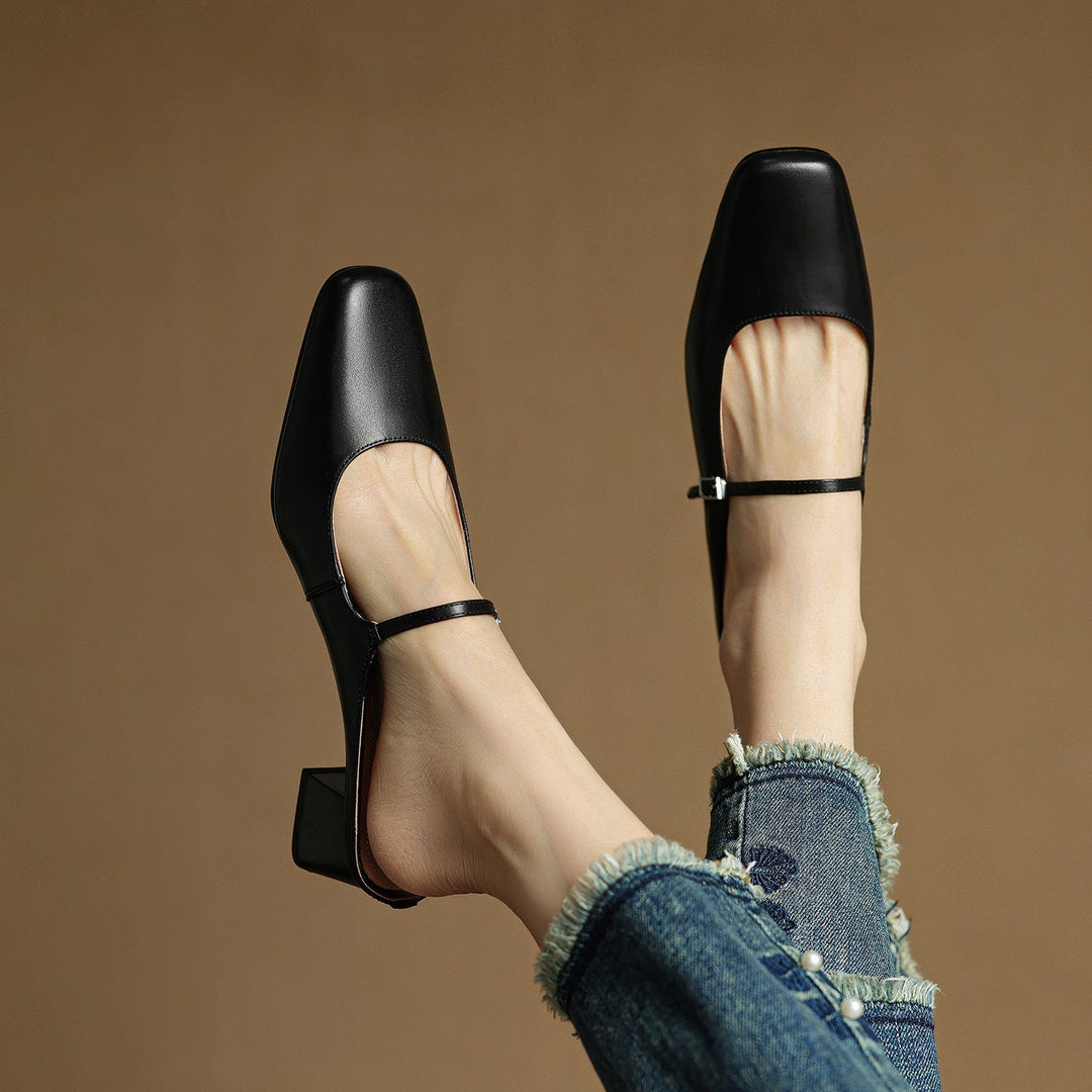 Elva | Leather Mules