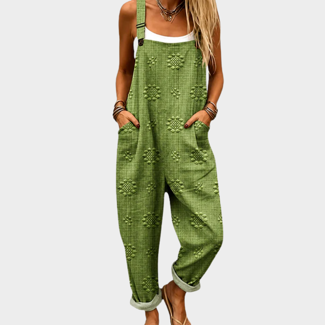 Keira | Comfortable Printed Dungarees