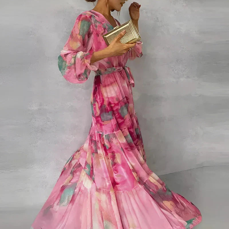 Dakota | Long Summer Dress with a Floral Pattern