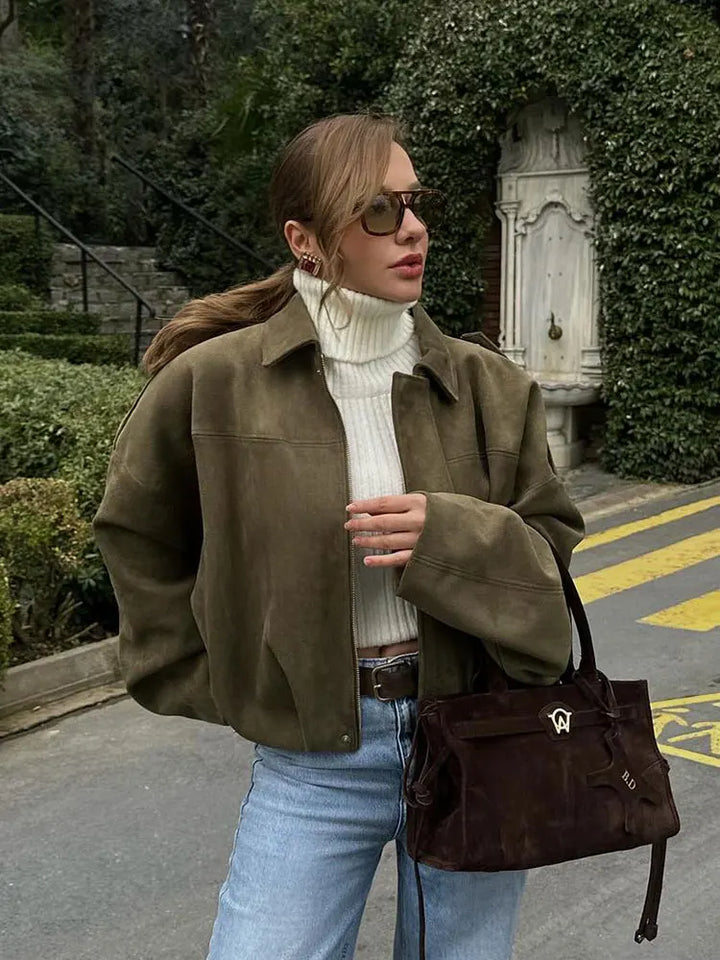 Kendra | Women's Suede Zip Jacket