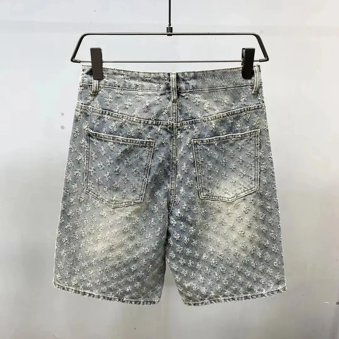 Cooper | Premium Textured Denim Shorts