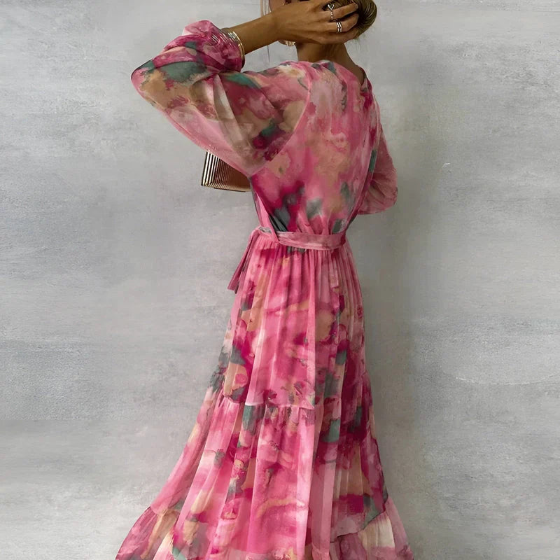 Dakota | Long Summer Dress with a Floral Pattern