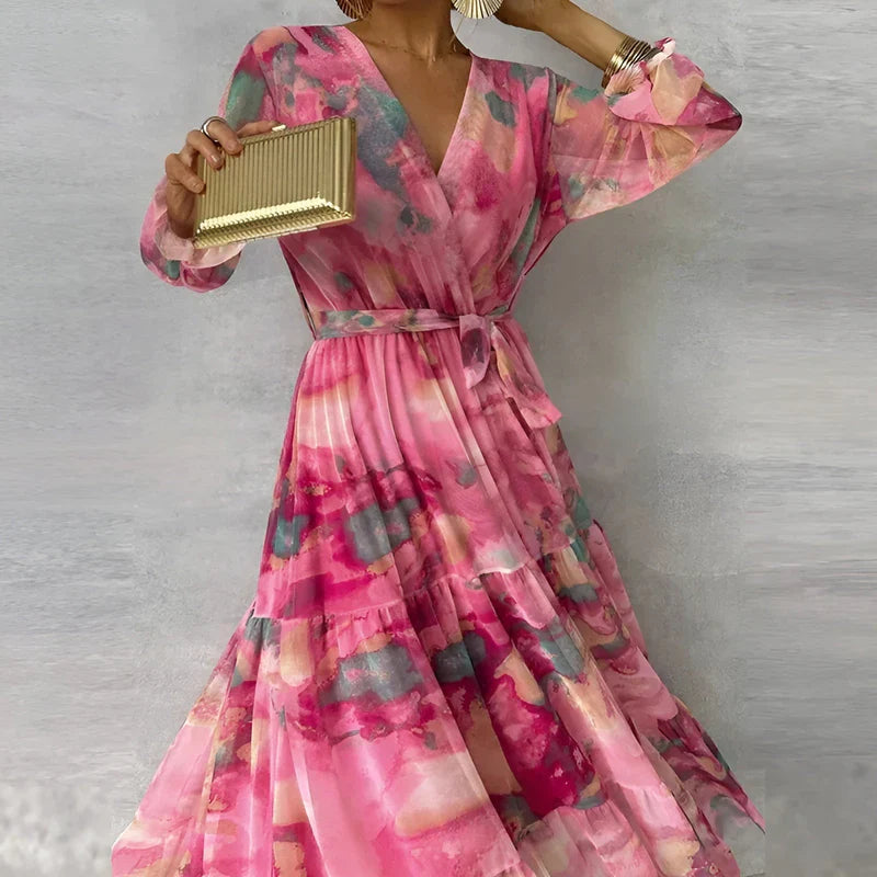 Dakota | Long Summer Dress with a Floral Pattern