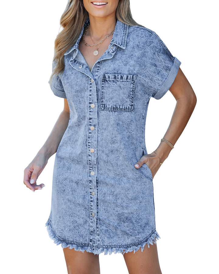 Yelena | Denim shirt dress