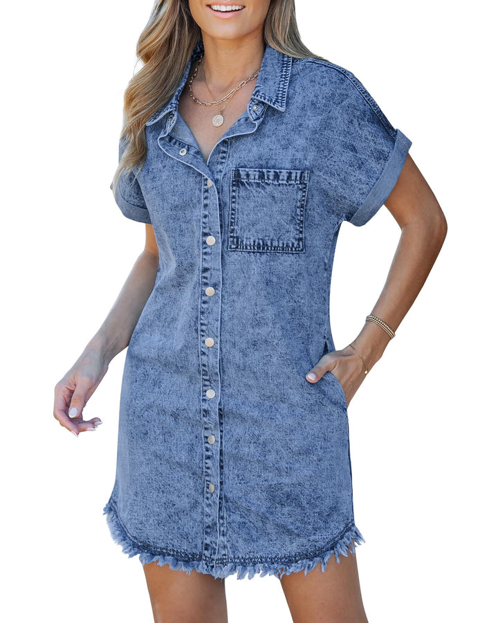 Yelena | Denim shirt dress