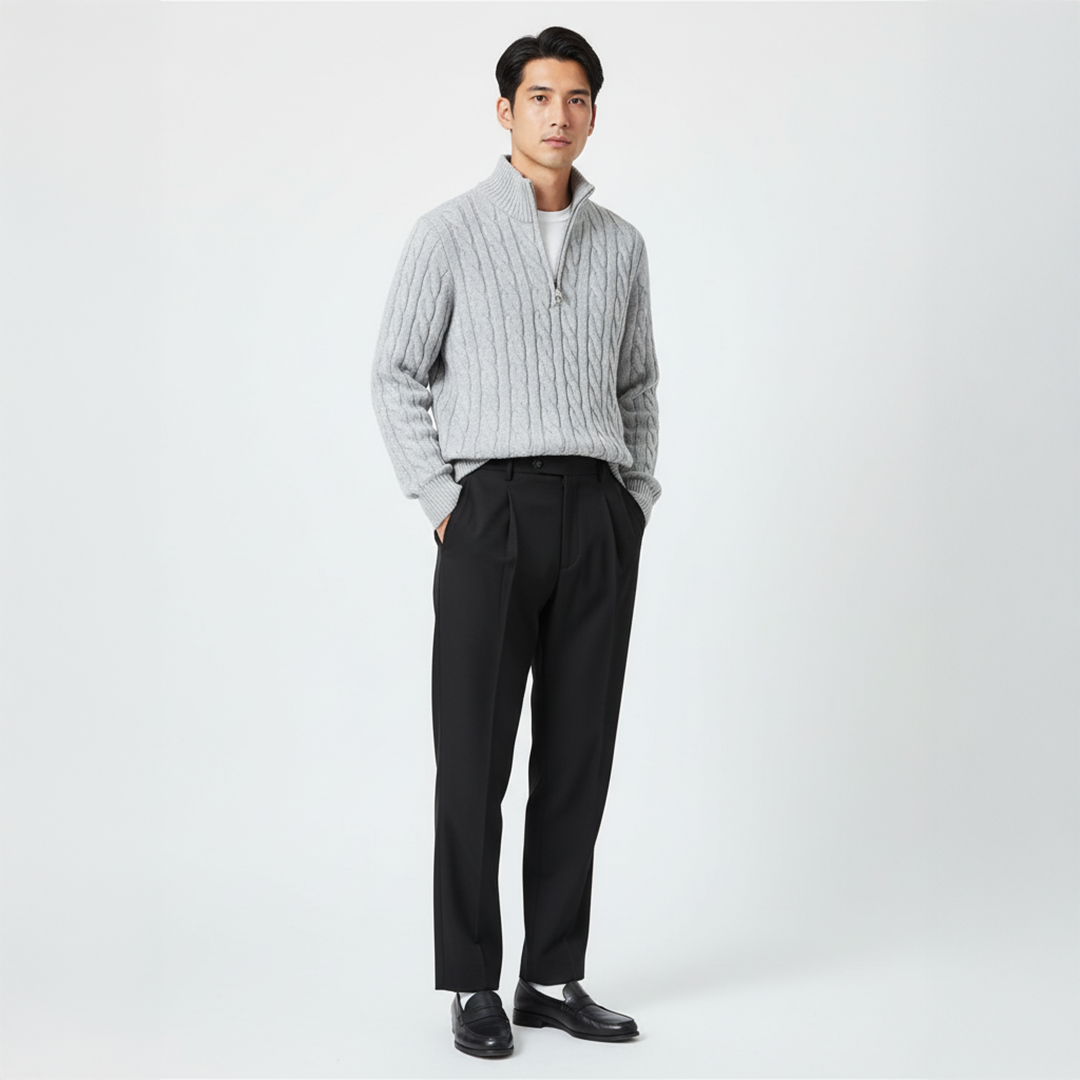Benjamin | Refined Knit Pullover & Dress Pants Set
