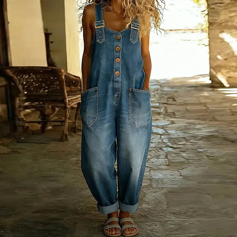 Odette | Vintage soft cotton denim with adjustable straps