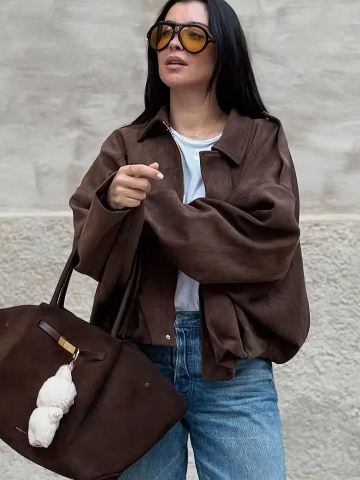 Kendra | Women's Suede Zip Jacket