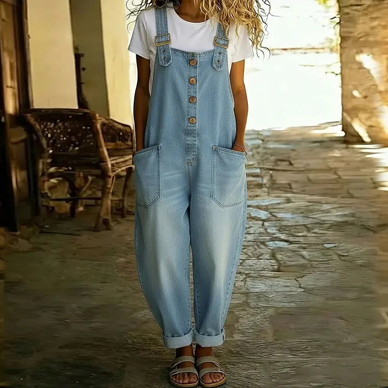 Odette | Vintage soft cotton denim with adjustable straps