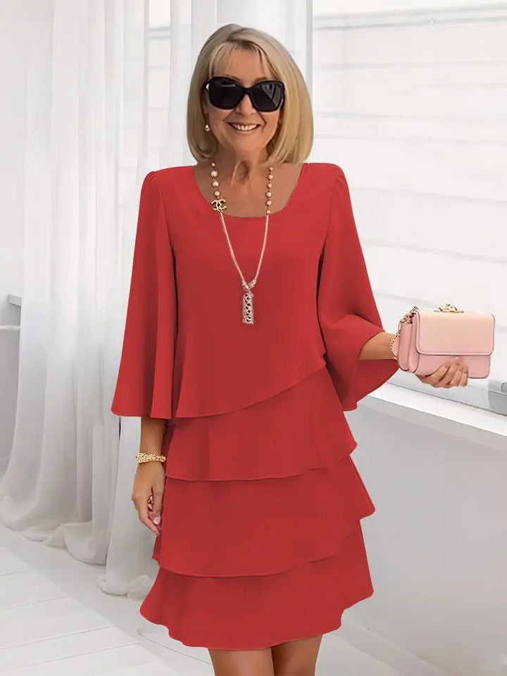 Elodie | An Elegant, Flowing Dress with Flounces