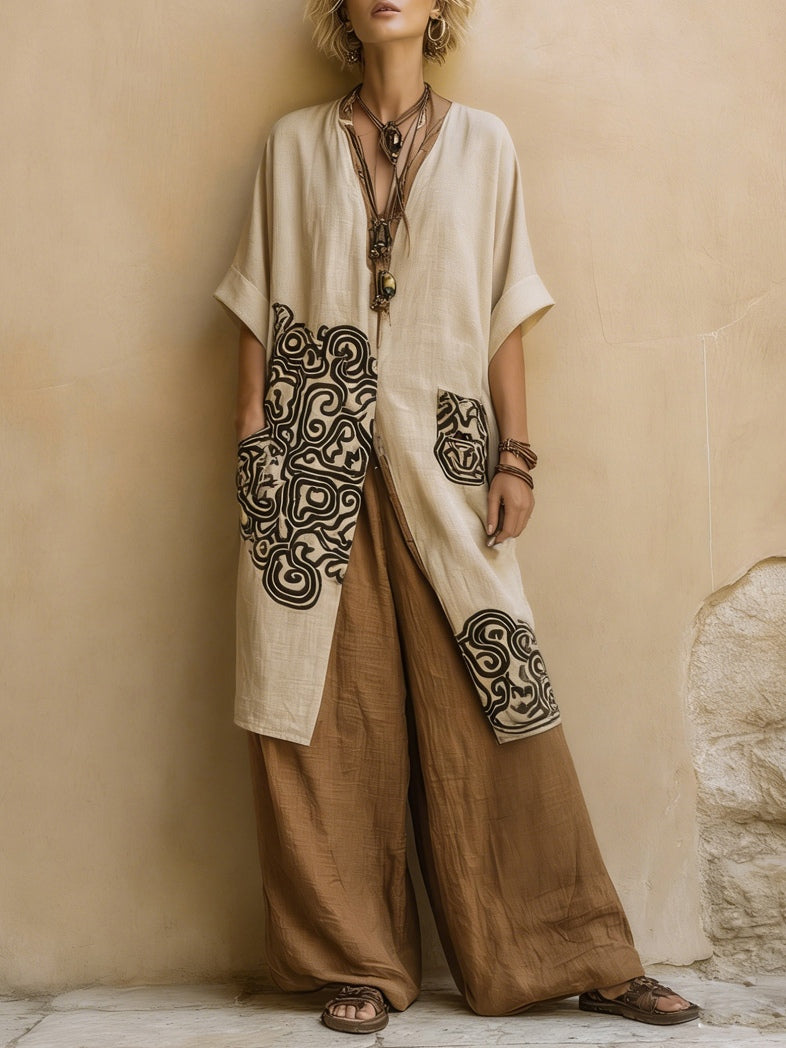 Annalise | Long Embroidered Bohemian Outfit