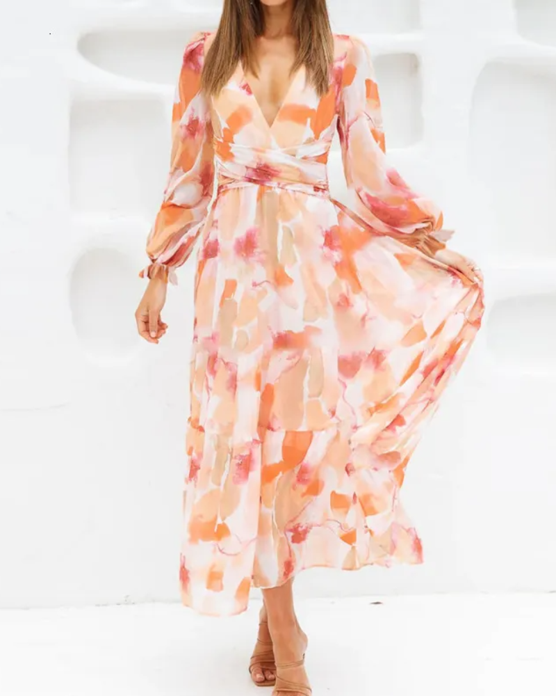 Claire | Feminine Dress with Floral Pattern