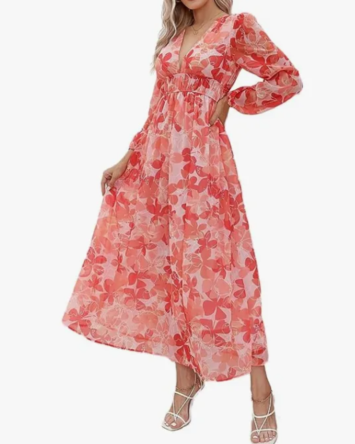 Claire | Feminine Dress with Floral Pattern