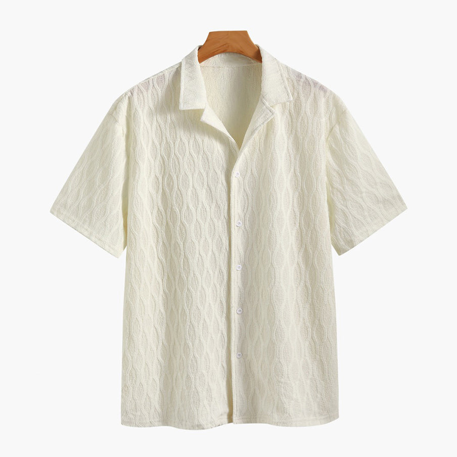 Barry | Premium Textured Cotton Summer Shirt & Shorts Set