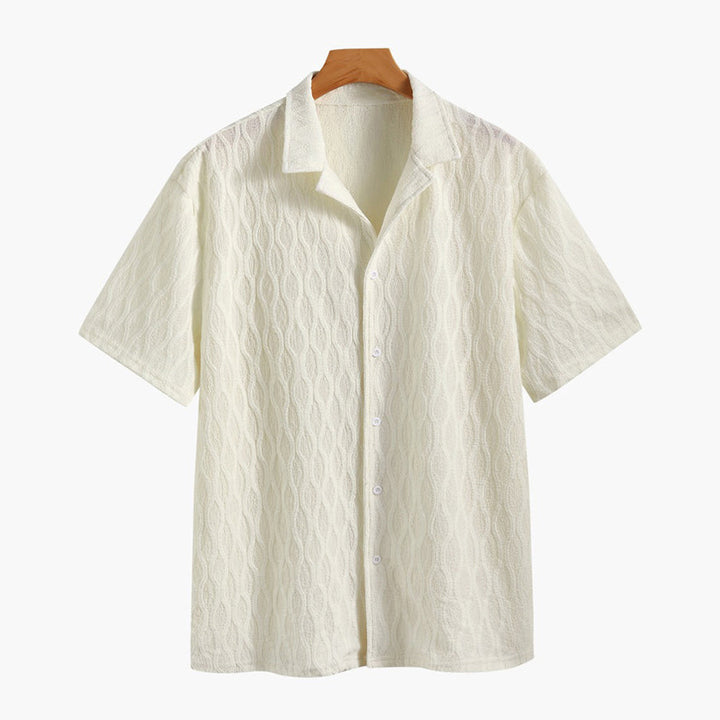 Barry | Premium Textured Cotton Summer Shirt & Shorts Set