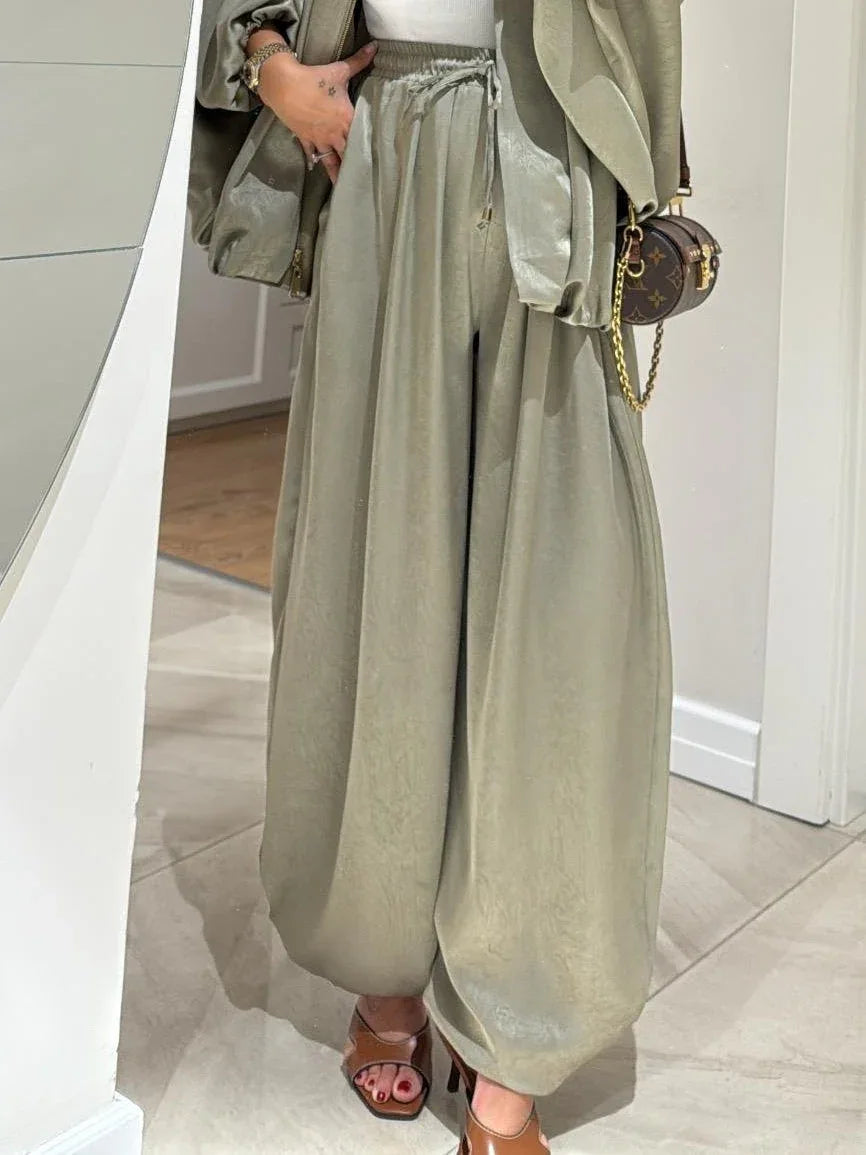 Caroline | Jacket & Drawstring Pants Casual Two-piece Set