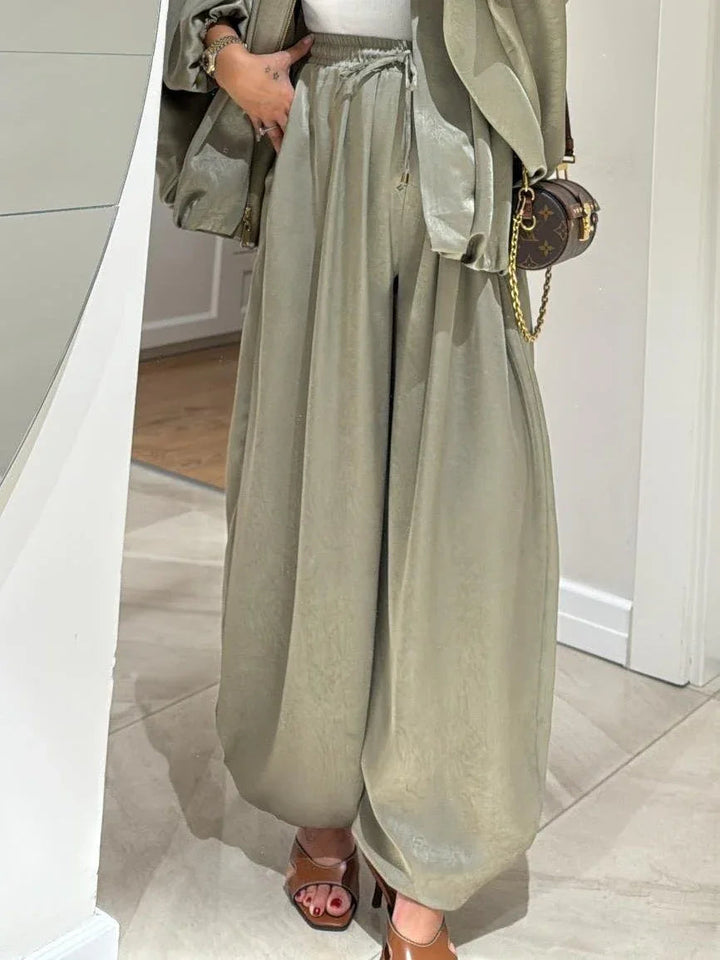 Caroline | Jacket & Drawstring Pants Casual Two-piece Set