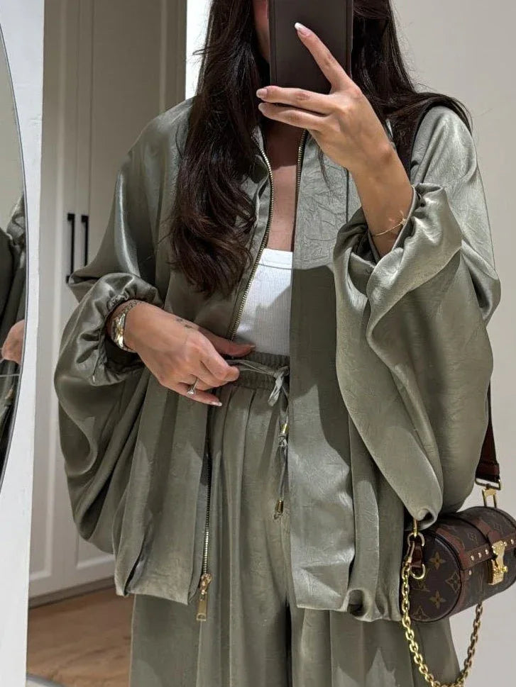Caroline | Jacket & Drawstring Pants Casual Two-piece Set