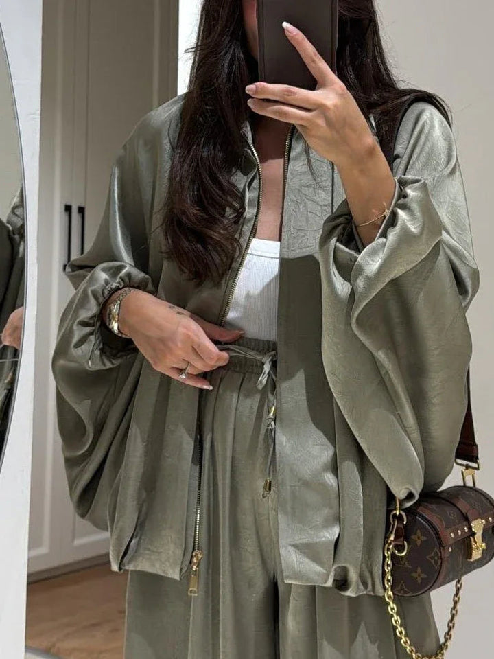 Caroline | Jacket & Drawstring Pants Casual Two-piece Set
