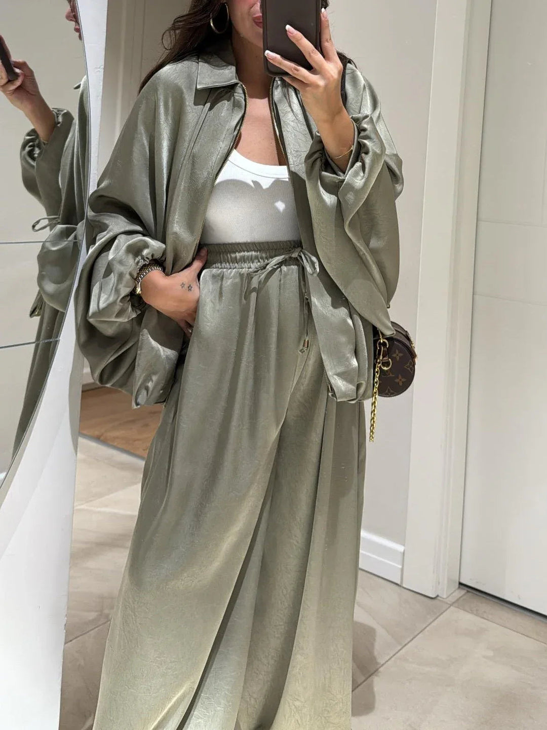 Caroline | Jacket & Drawstring Pants Casual Two-piece Set