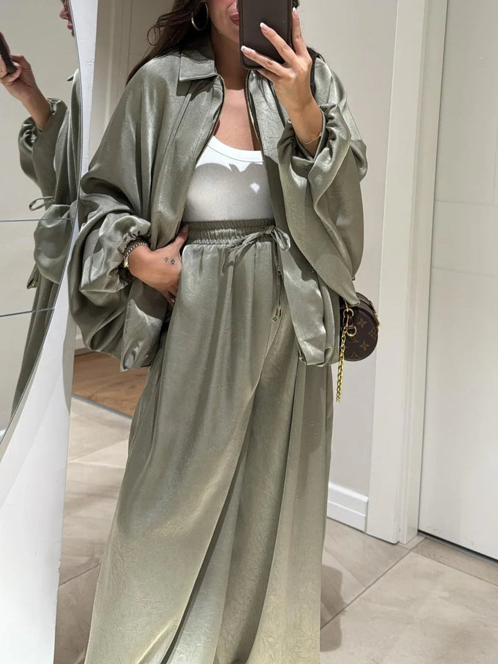 Caroline | Jacket & Drawstring Pants Casual Two-piece Set