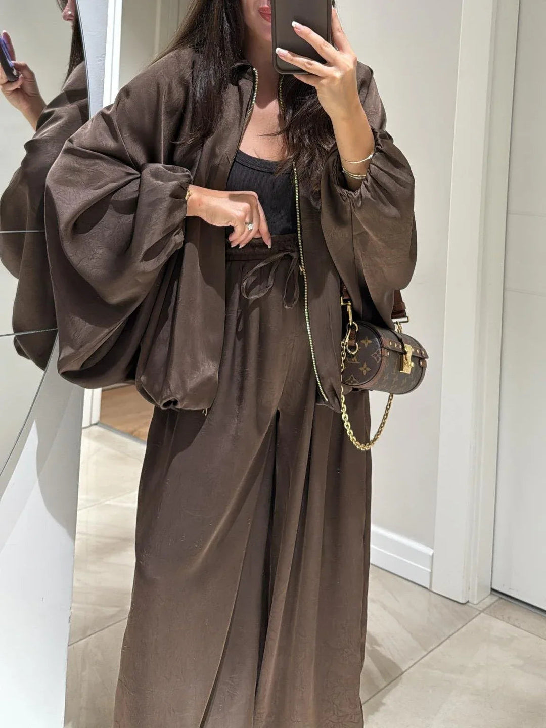 Caroline | Jacket & Drawstring Pants Casual Two-piece Set