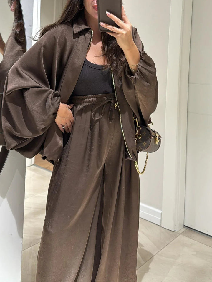 Caroline | Jacket & Drawstring Pants Casual Two-piece Set