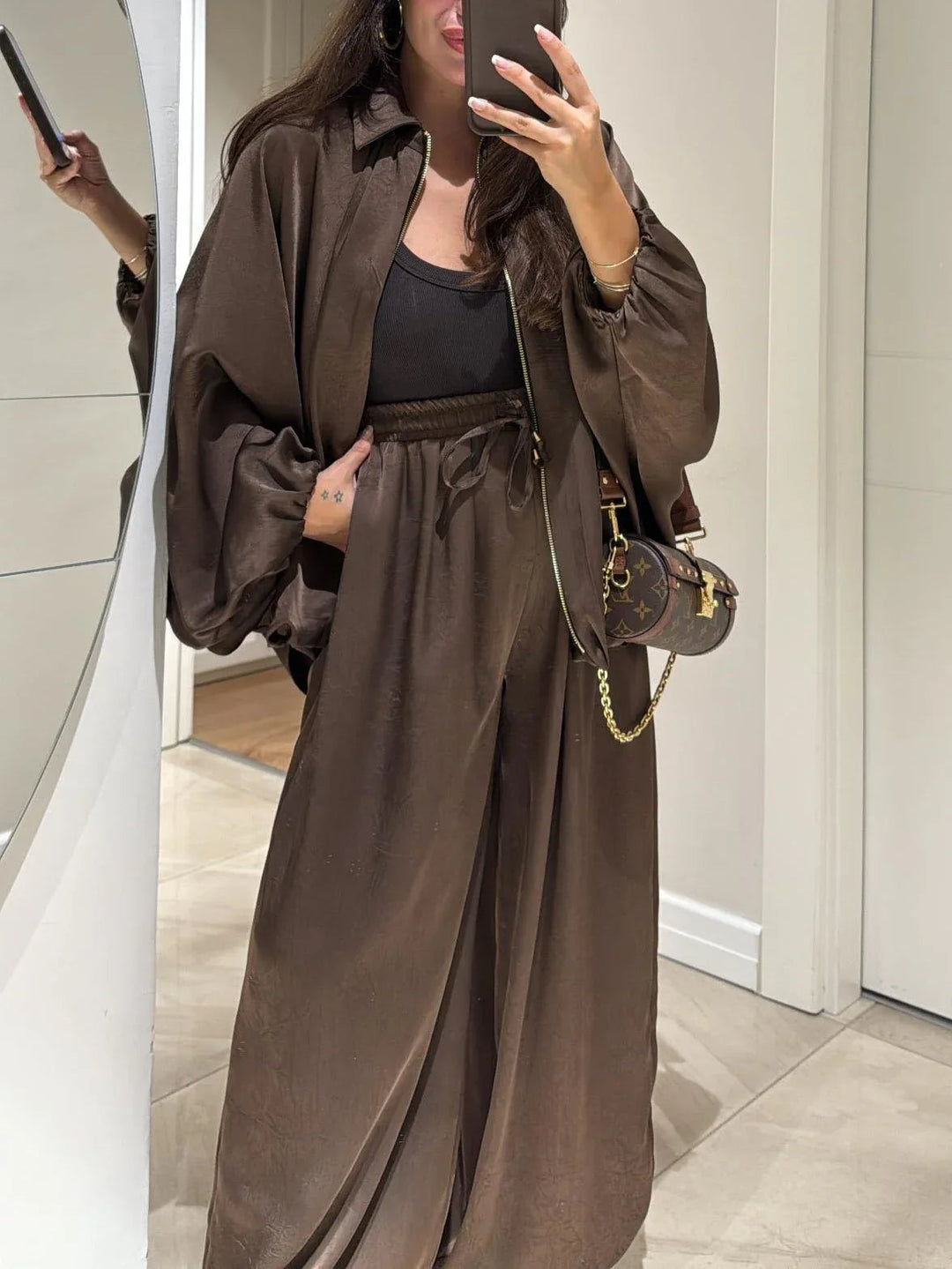 Caroline | Jacket & Drawstring Pants Casual Two-piece Set