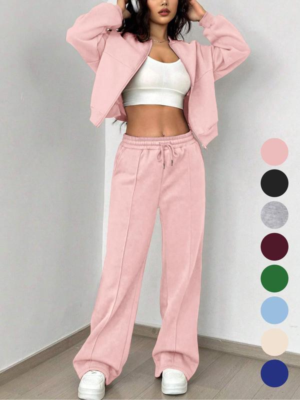 Erin | Cozy Streetwear Zip Jacket and Pants Set