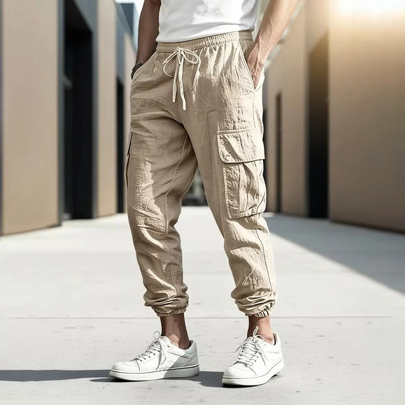 Keegan | Men’s Cotton Cargo Jogger Pants