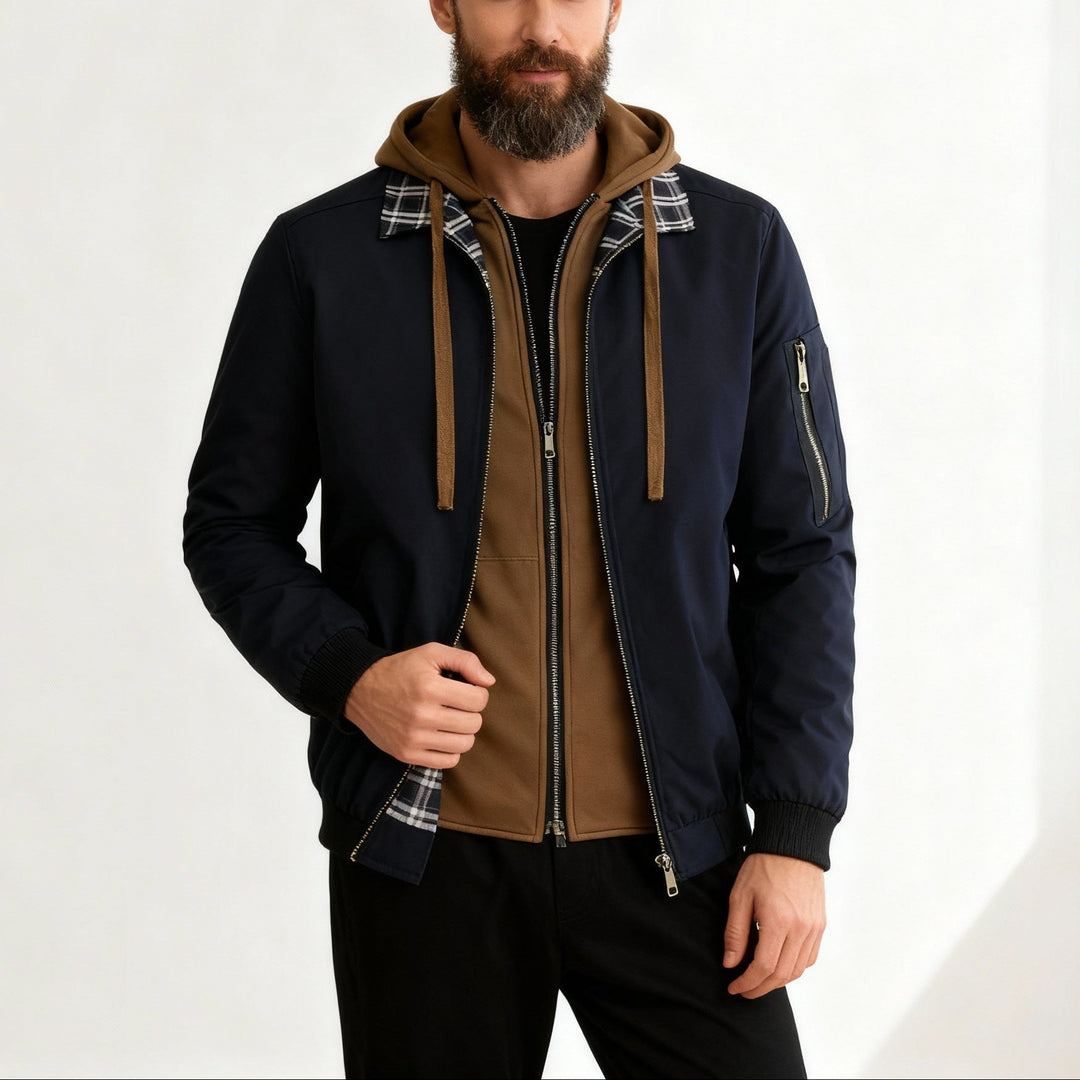 Jason | Layered Hooded Jacket