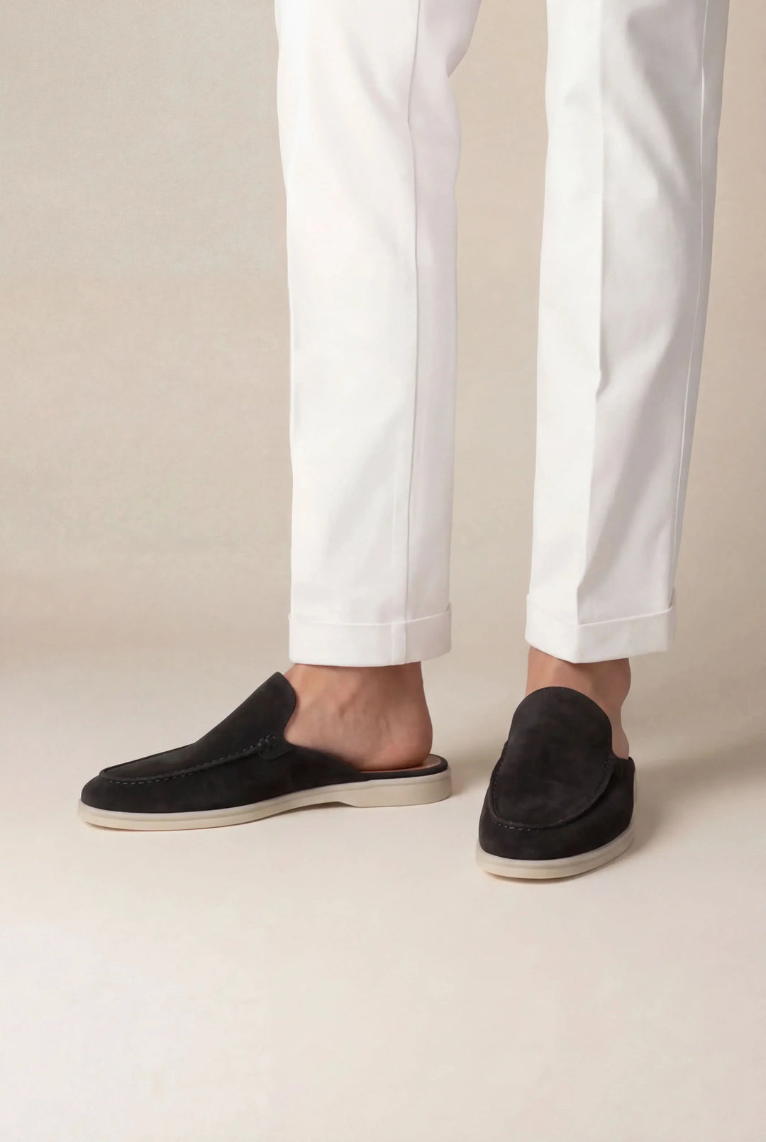 Warren | Black Suede Yacht Mule